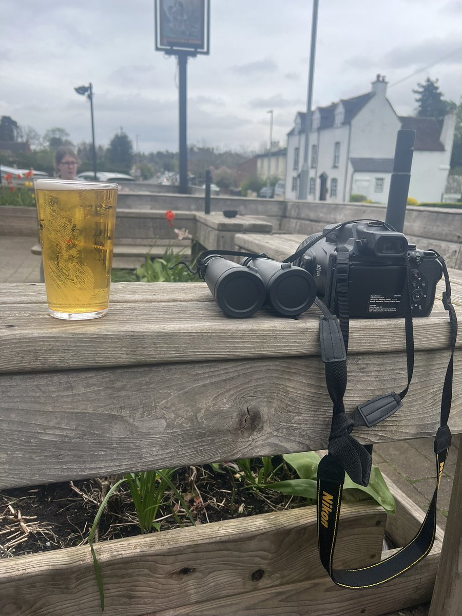 JasonWills16's tweet photo. A well deserved pint after a walk around the wyre forest tree pipit, redstart , pied fly , marsh tit, garden warbler and a hooting tawny owl https://t.co/pFetuQZTBB