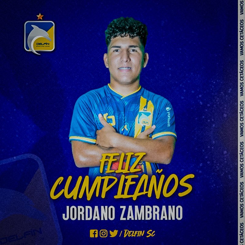 🎂¡𝙁𝙚𝙡𝙞𝙘𝙞𝙙𝙖𝙙𝙚𝙨 𝙅𝙤𝙧𝙙𝙖𝙣𝙤! 🐬🎉
🎉 Hoy felicitamos a nuestro jugador @jordanozam quien está de cumpleaños , le deseamos lo mejor en su día. 
#delfínsc #elorgullodemanabí