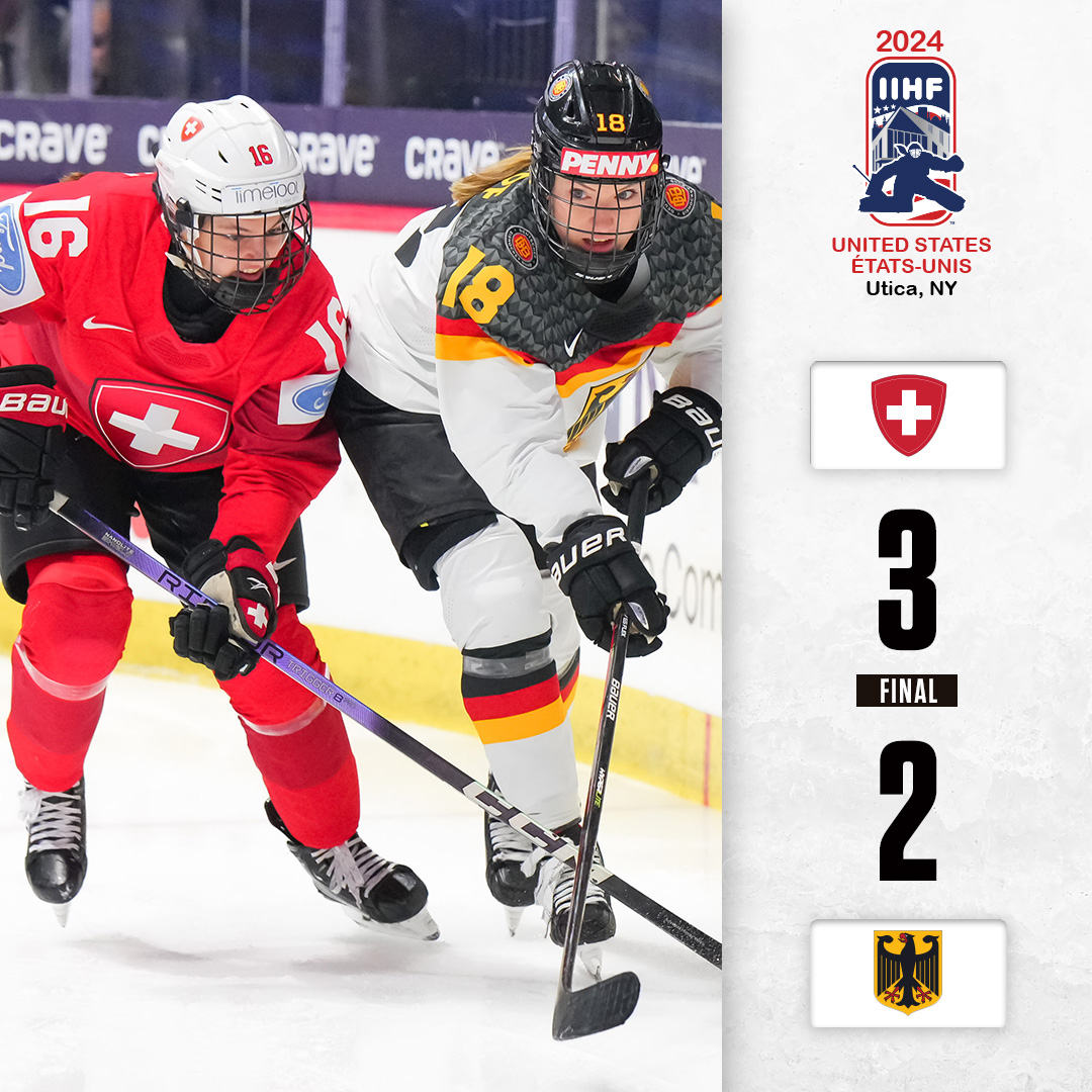 FINAL (OT - 5th) | 🇨🇭🇩🇪 📊 iihf.com/en/events/2024… #WomensWorlds | @SwissIceHockey | @deb_teams