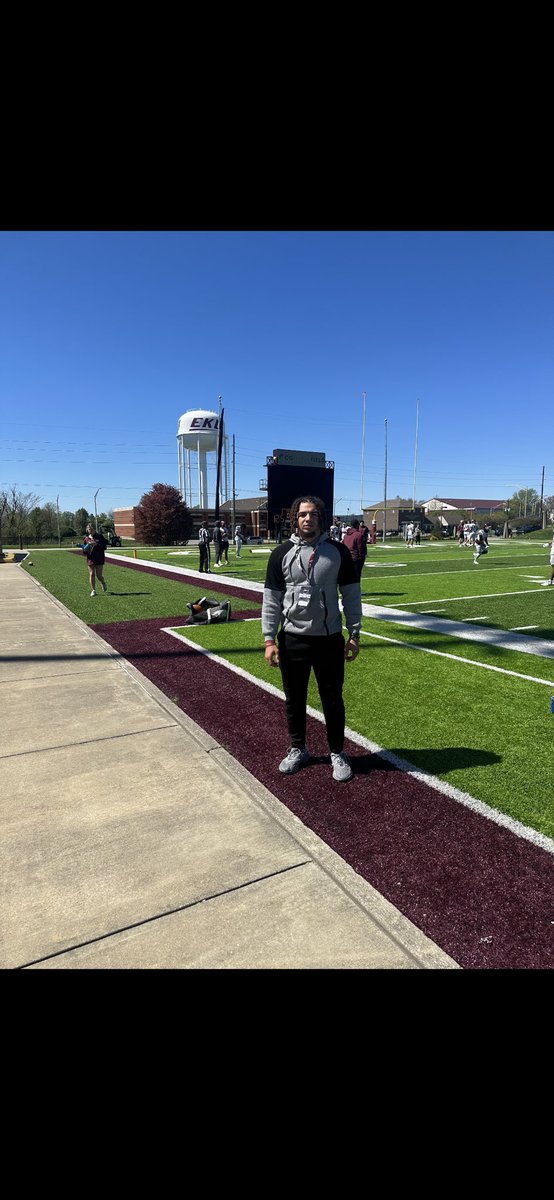 Had a amazing time @EKUFootball spring practice!! Thank you for inviting me @coacharichman @coachnatemcpeek