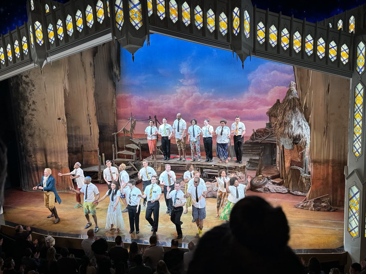 We had a blast last night at #BookOfMormon —wicked, irreverent & LOL funny, such hilarity & huge talent! Brilliantly written, conducted & performed 🎭 Kudos to @CodyCobbler @PJAdz @jacquescsmith #PaulSchwensen #KimExum et al @BookofMormon #TheaterNight #broadway #musicaltheatre