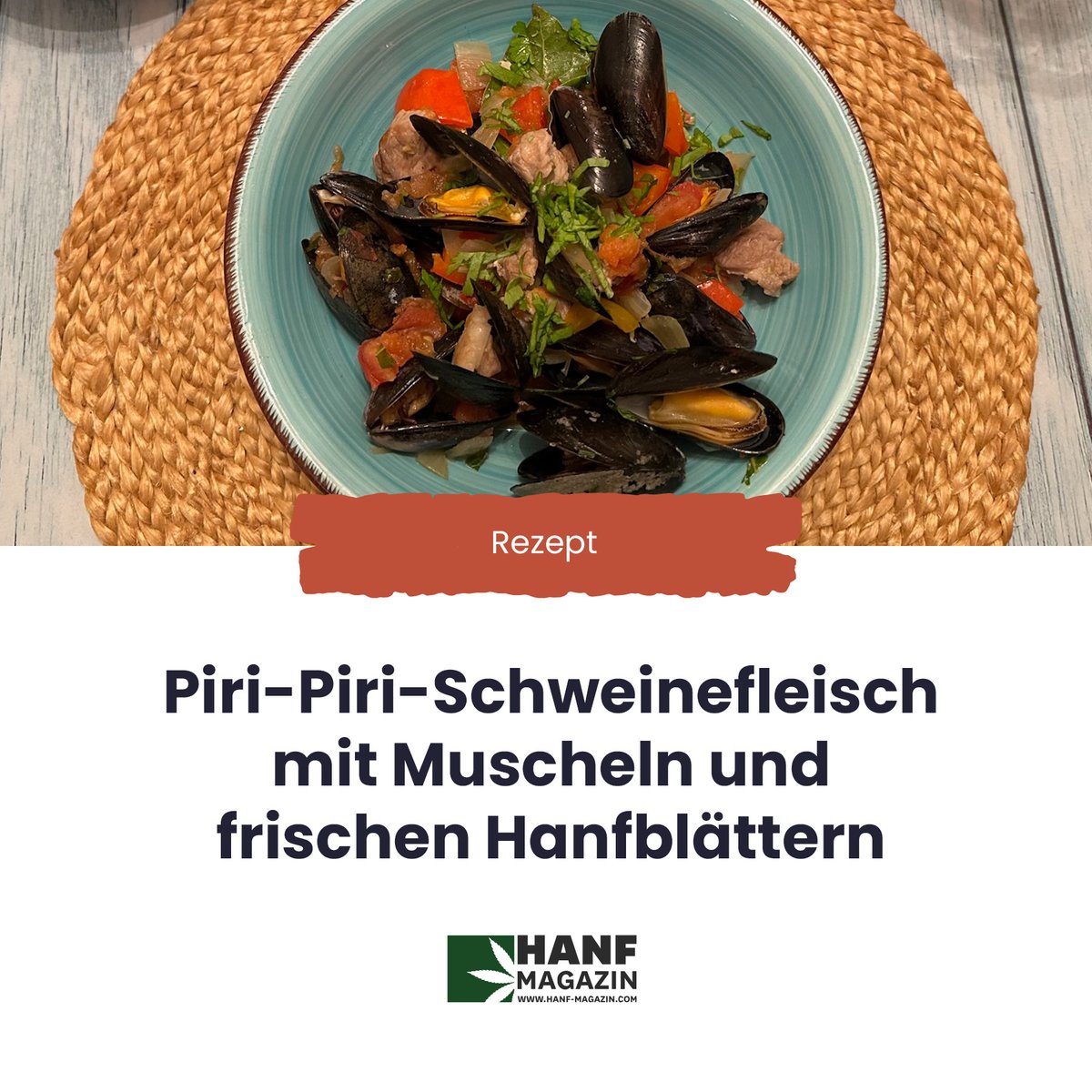 hanfmagazin's tweet photo. Piri Piri Schweinefleisch mit Muscheln und frischen Hanfblättern
Link zum Artikel im Hanf Magazin: https://t.co/B0vTOOo8nV
⏩ Dieser Artikel erschien in der Hanf Magazin Print-Ausgabe 14: https://t.co/09qD9Szt1S
#hanfmagazin #cannabisrezepte #cannabis #hanf #kochenmithanf https://t.co/h50CS8bNtj