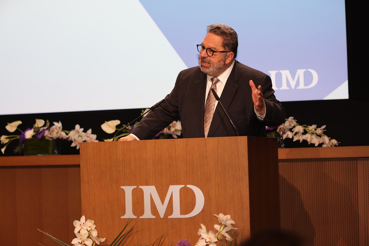 “Great leaders become great by continuing to progress toward the better version of themselves,' IMD President Jean-Francois Manzoni encourages the 30 graduates in the April 2024 EMBA class to keep pursuing their best selves.