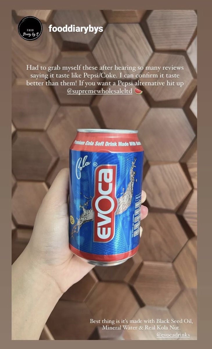 evocadrinks's tweet photo. Don’t knock it till you try it 😎.
And yes its made with blackseed extract, mineral water and real Kola nut. https://t.co/U0RsGjIqSi