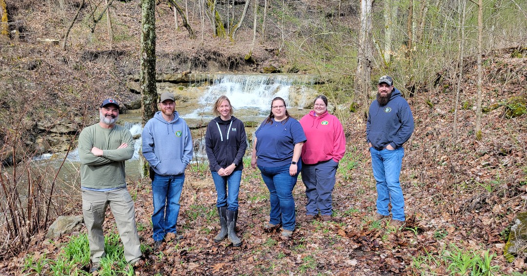 While visiting a potential future reclamation site at Williams Creek in Belmont County, our Ohio Division of Mineral Resources Management engineers and project officers couldn't help but stop and marvel at some of nature's beauty near this waterfall 💦 #odnr #reclamation