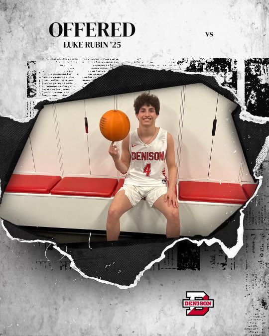 Luke (@luke_rubin4) on Twitter photo Grateful to be able to announce that I have received an offer from Denison University. Thank you to the staff, Roll Denny <a href="/CoachSullyDU/">Chris Sullivan</a> <a href="/DeVPrice_/">DeVon Price</a> <a href="/QuinnE76/">Ethan Quinn</a> <a href="/DenisonHoops/">Denison Basketball</a> Grateful to be able to announce that I have received an offer from Denison University. Thank you to the staff, Roll Denny <a href="/CoachSullyDU/">Chris Sullivan</a> <a href="/DeVPrice_/">DeVon Price</a> <a href="/QuinnE76/">Ethan Quinn</a> <a href="/DenisonHoops/">Denison Basketball</a>