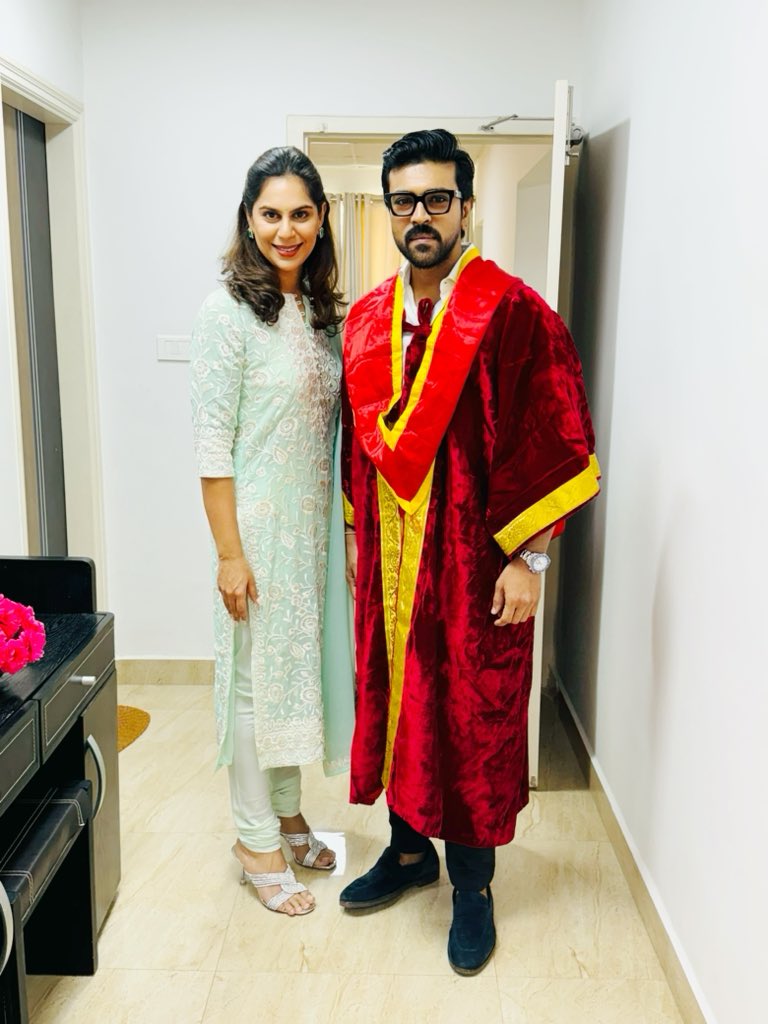 upasanakonidela's tweet photo. Congratulations my dearest DR RAM CHARAN KONIDELA. 
❤️❤️❤️@AlwaysRamCharan https://t.co/LSIyzU62dr