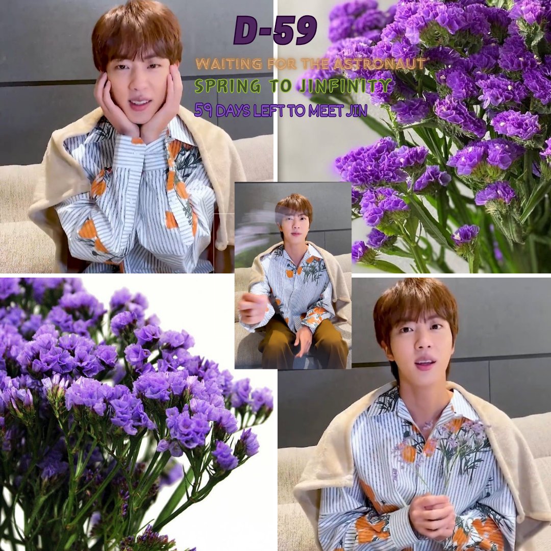 LovelyJin412's tweet photo. OUR FLOWER SEOKJIN
D-59 UNTIL JIN RETURNS
D-5️⃣9️⃣
#1months29days left
#59days left to meet Jin
#489days
#WaitingForTheAstronaut
#Dear_Jin_from_ARMY
#SpringToJinfinity
#방탄소년단진 #kimseokjin
#BTSJIN #김석진 #jin @BTS_twt https://t.co/C42TEGVzbN