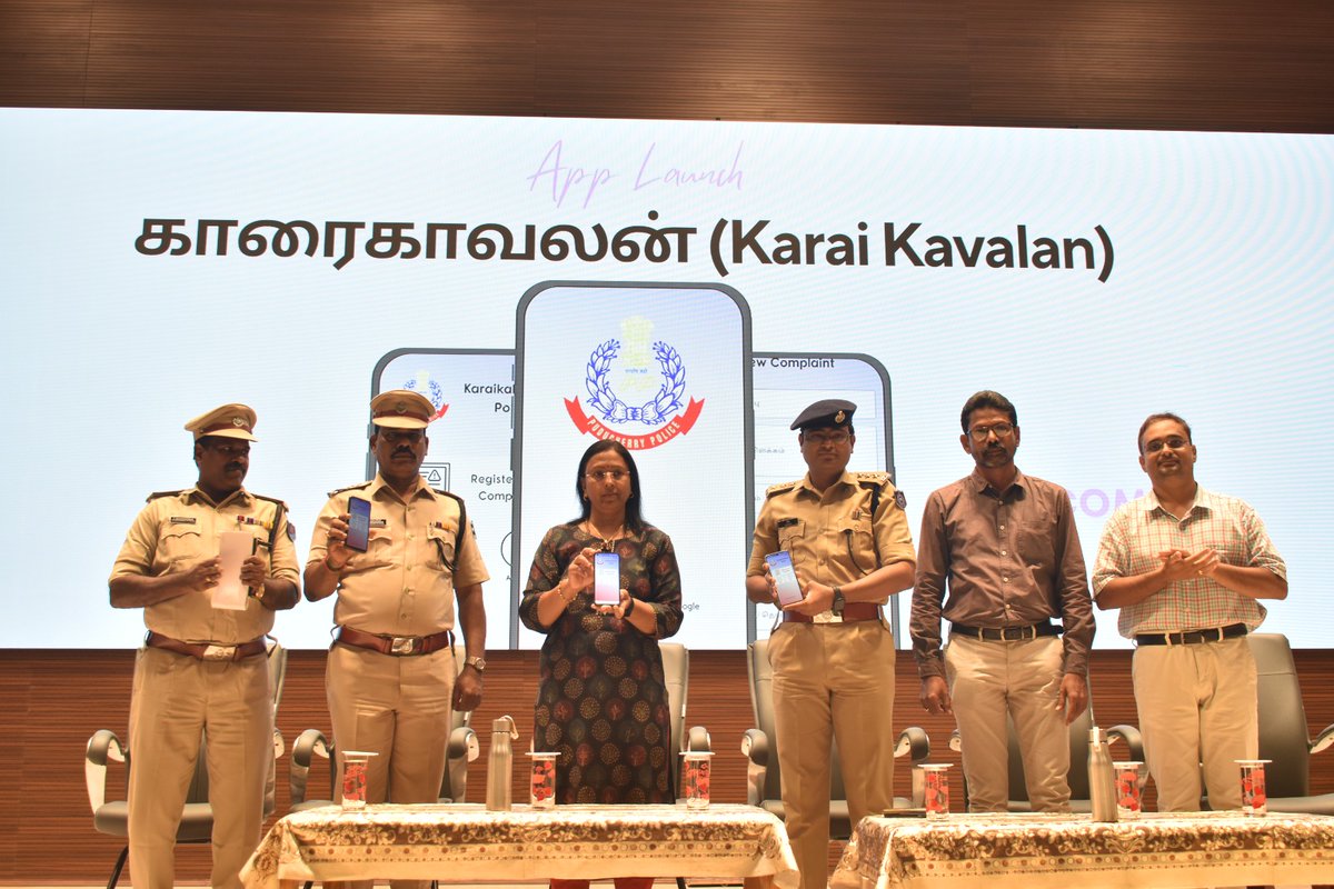 NITPY_CSE's tweet photo. #KaraiKavalanApp is launched at NIT Puducherry for the Karaikal citizens. The citizen of Karaikal can anonymously report any misconduct to their nearest police station through the app instantly with photo. #karaikal https://t.co/j4Bwk1nMXO