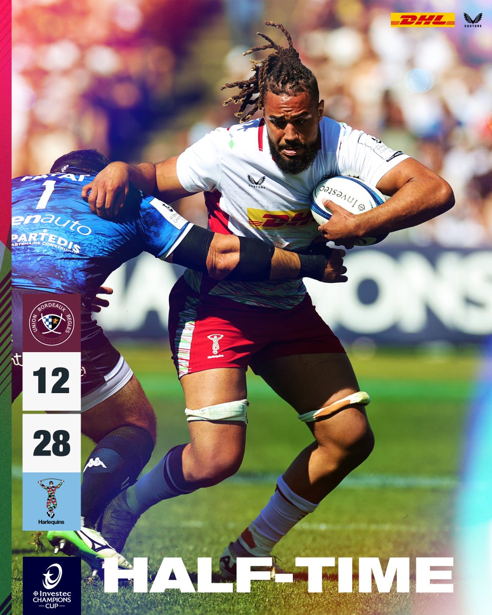 Harlequins's tweet image. Ahead at the break 👊

#COYQ #BORvHAR