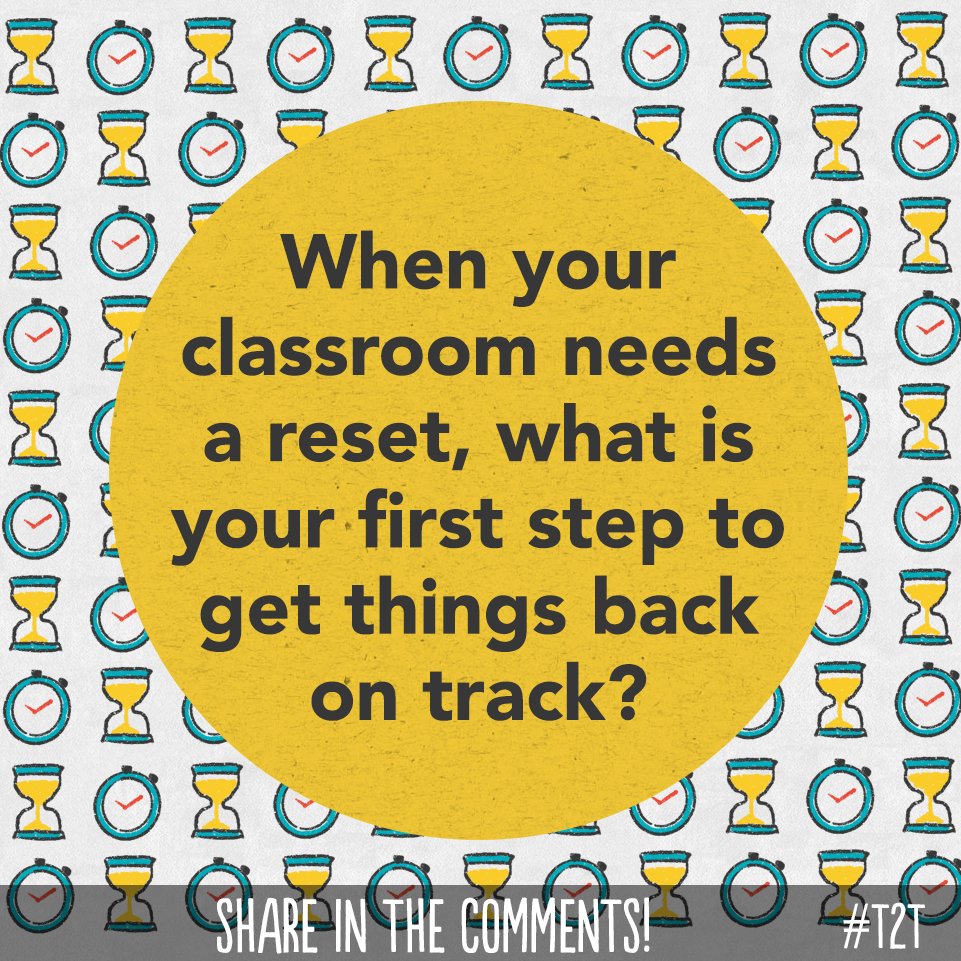 When things aren't going they way you'd like them to, how do you refresh and reenergize mid-class? 

#TeacherPD