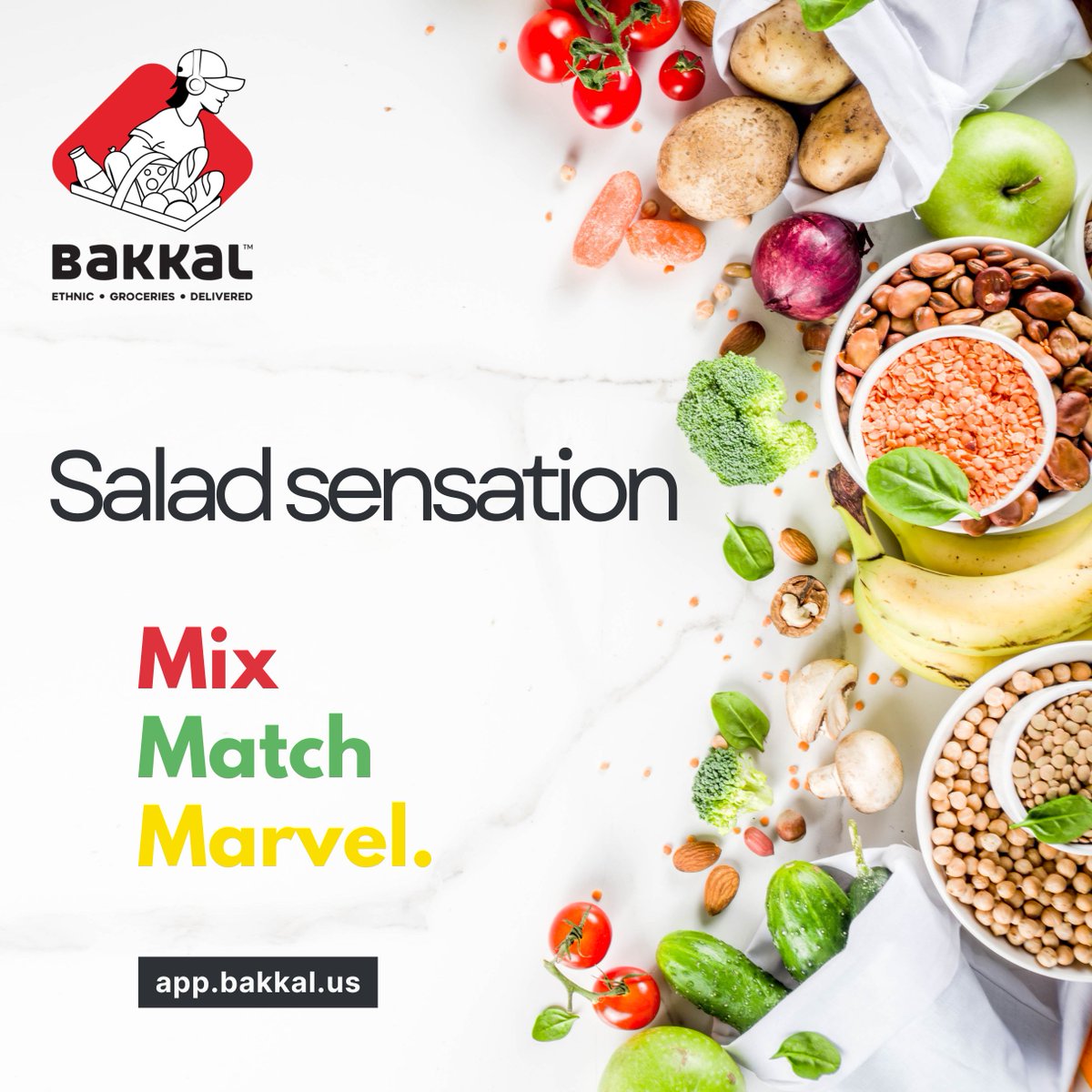 🥗 Salad Sensation! Mix, match, marvel. Craft your dream salad with our fresh greens and flavorful fixings. 🥗✨ #SaladGoals #BakkalBowls #FreshAndFlavorful #SaladSavvy #EatTheRainbow #HealthyEats #SaladInspiration #HealthyLiving #Nutrition #SaladLover