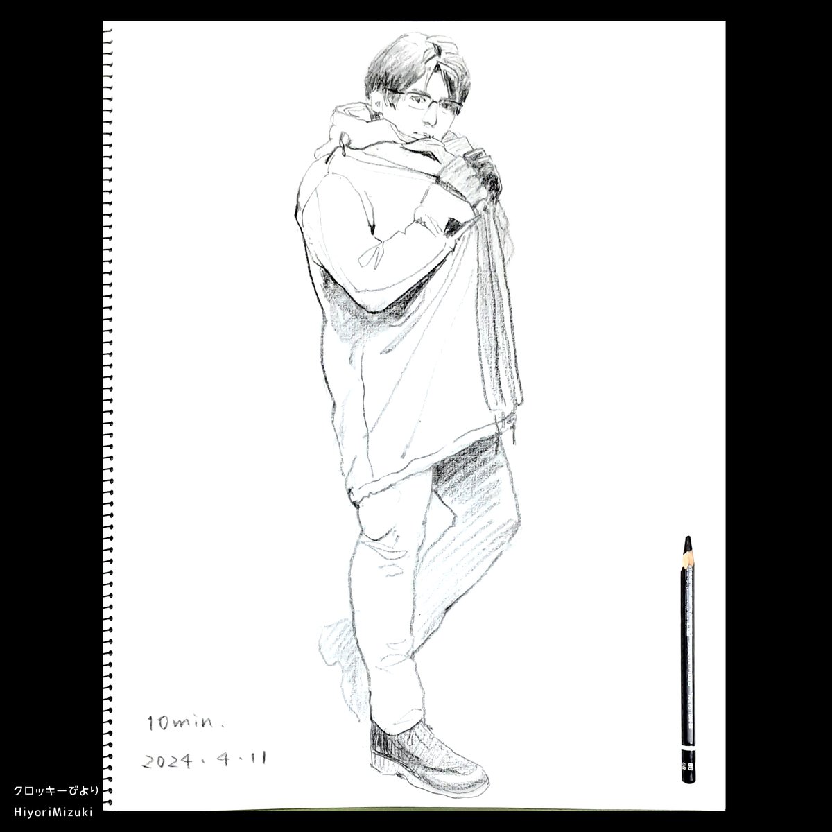 life_drawing_'s tweet photo. 4月11日、東京・雑司ヶ谷でのクロッキー会、ノンキなデッサン会（@Kh870k）で描きました

会場が駅直結なので、とても便利です

モデルさん 
@SeanT920311

#10分クロッキー
#ノンキなデッサン会
#croquis
#lifedrawing
#クロッキー
#クロッキー会
#アナログ絵
#鉛筆画
#素描 https://t.co/i7Iy4lRwm6