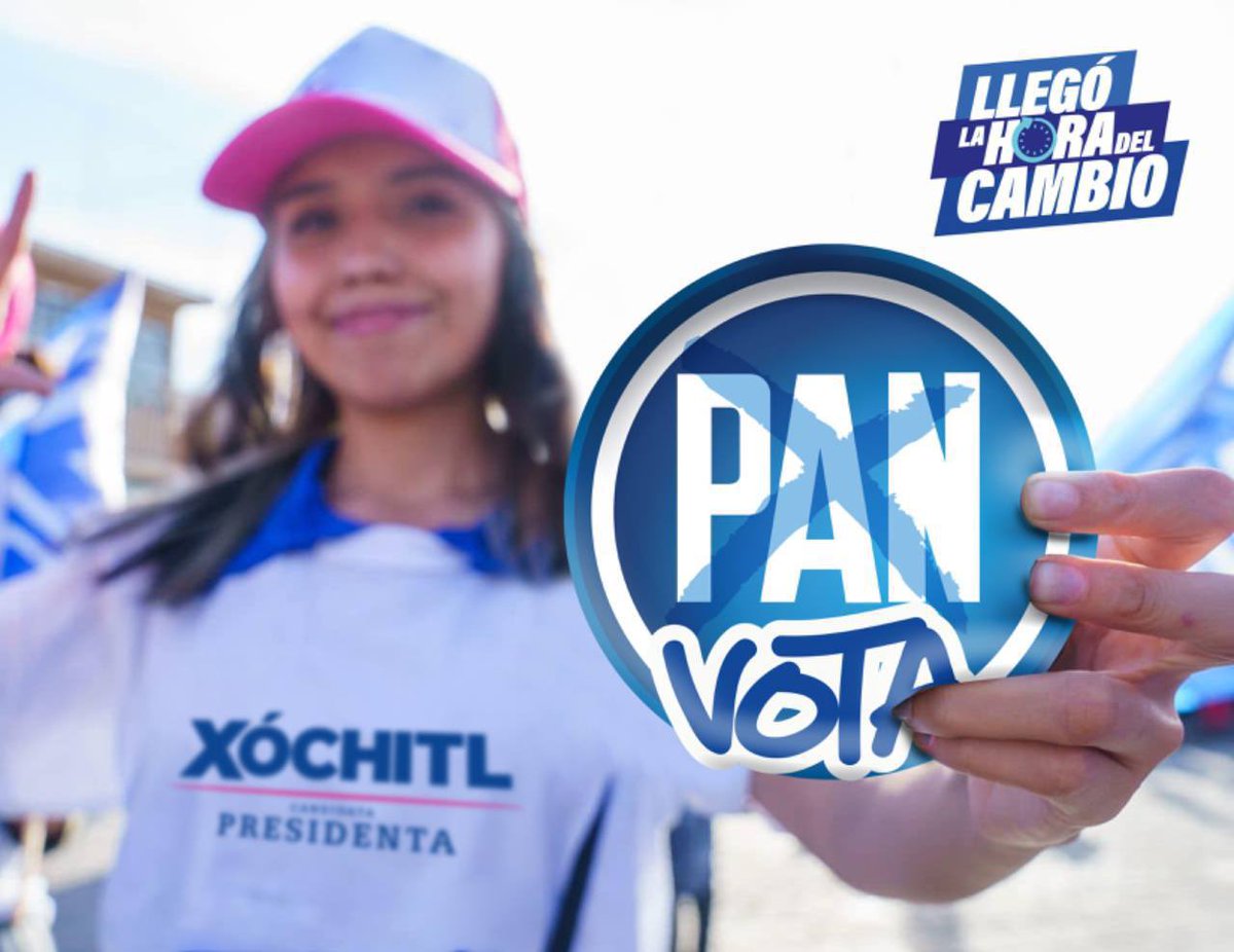 ¡El cambio está en tus manos! 
#VotaPAN este próximo 2 de junio🗳️💙