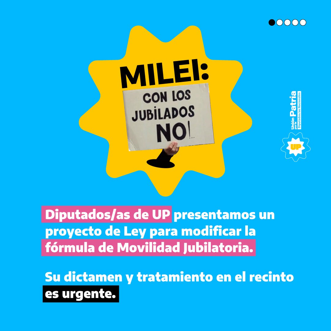 📄 Desde el bloque de diputados y diputadas de UP presentamos un proyecto de Ley para mejorar las jubilaciones y pensiones.

Su dictamen en comisión y el tratamiento en el recinto de @DiputadosAR tiene que ser URGENTE. 

#ConLosJubiladosNo 

⬇️