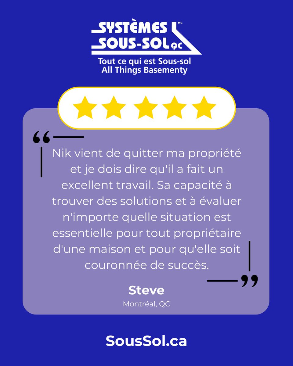 SystemesSoussol's tweet photo. Un autre client satisfait s'ajoute sur la liste, grâce à notre spécialiste Nikolas! 
#Client #Satisfait #SystèmesSousSol #Quebec https://t.co/URqCRy5Hxz