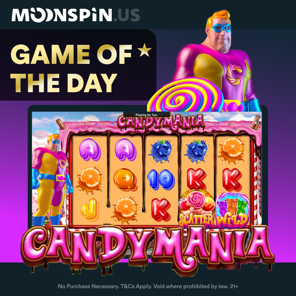 CandyMania offers a delightful solution if you're yearning for something sweet! 🤩🍭

🍭 Bet in 25 fixed paylines
🍭 Thrilling wild symbols boost your chances and intensify your gaming thrill

Start playing now: cutt.ly/uw4N71sP

#OnlineGaming #PlayAndWin #OnlineCasino