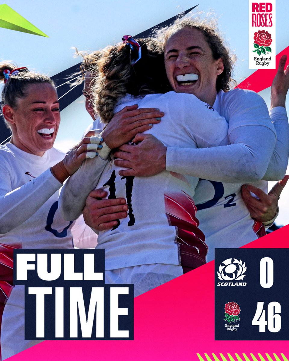 RedRosesRugby's tweet photo. Three from three 🙌

The #RedRoses triumph over Scotland in Edinburgh 🌹

#SCOvENG | #GuinnessW6N https://t.co/UIDJIMYfAr