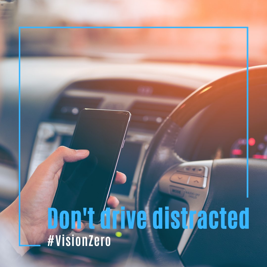 Texting + Driving = Fines + Points. Do the math. It can wait. #VisionZero