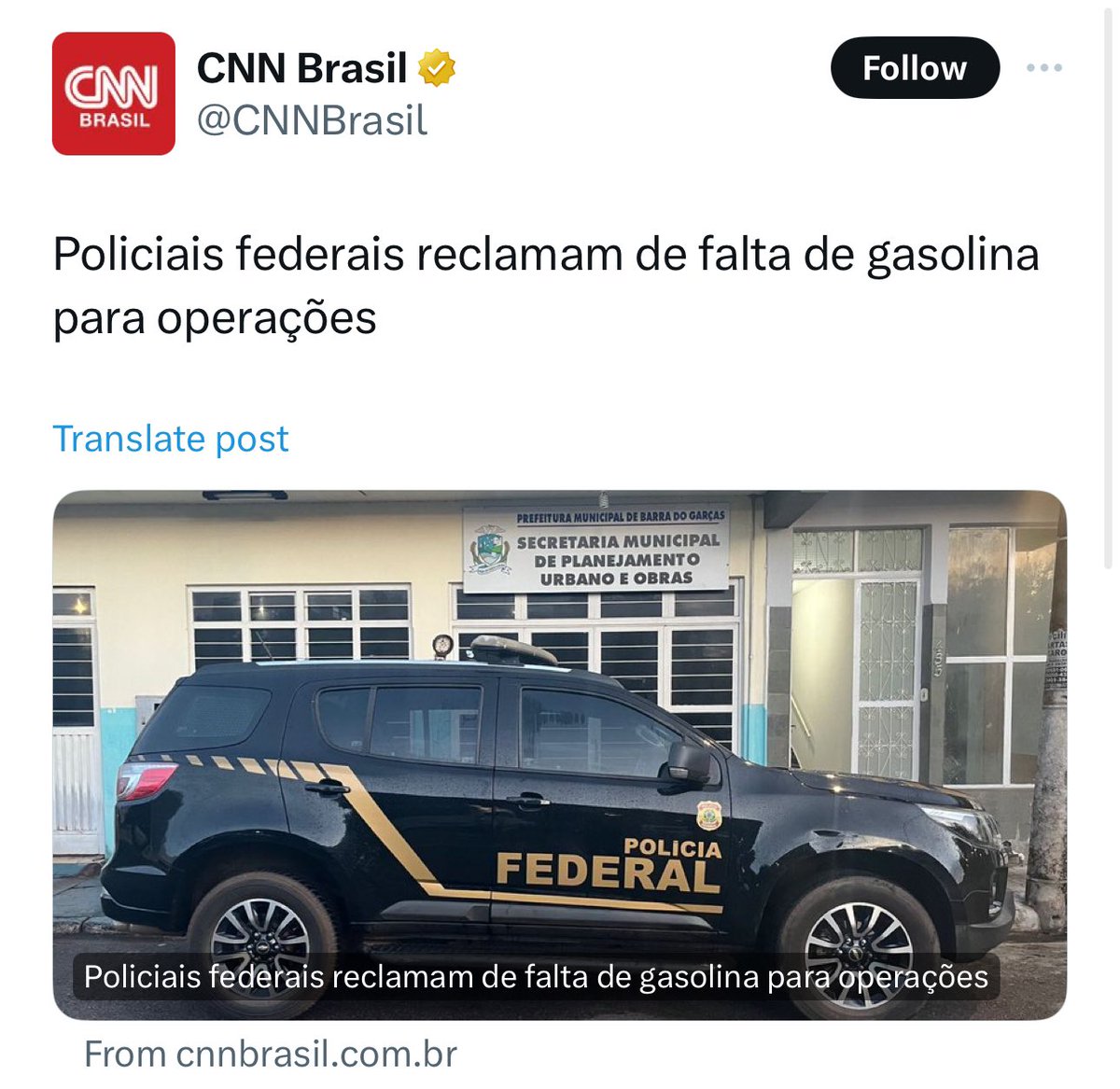 Mas para operações idiotas contra a direita, o tanque está sempre cheio.