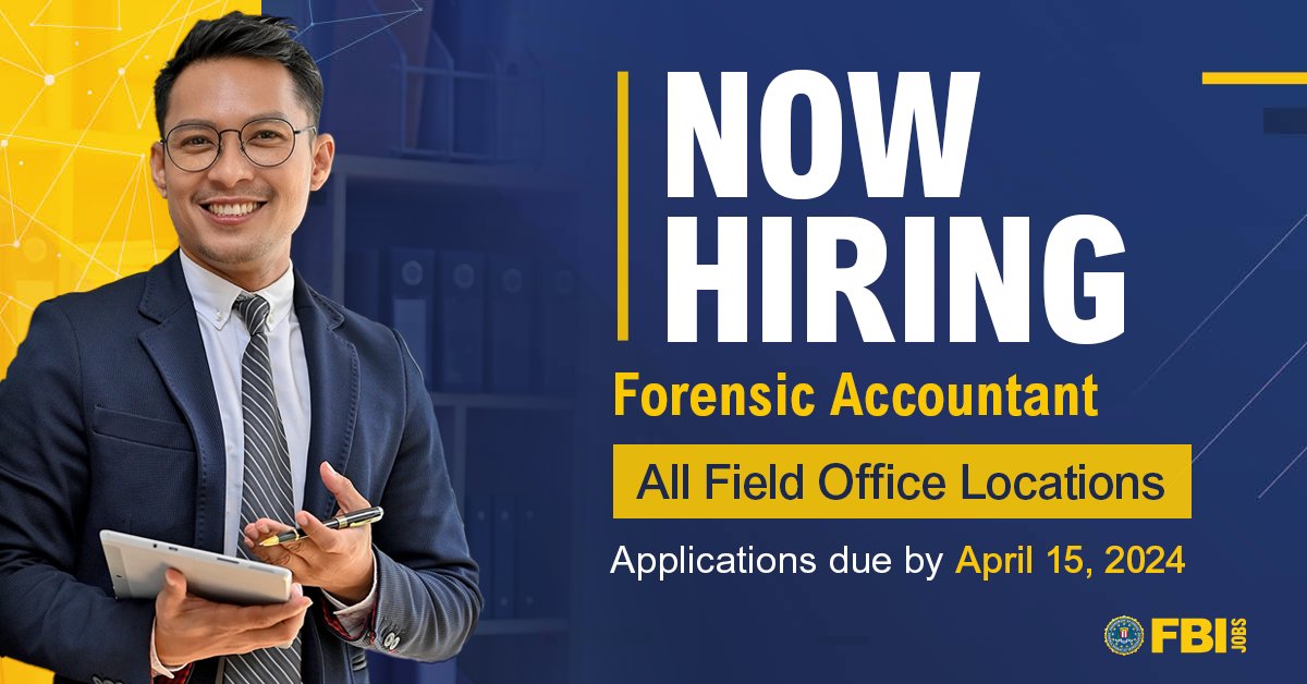 FBIBaltimore's tweet image. Have you considered how your skillset can apply to a role at the #FBI?  As a #ForensicAccountant, you&apos;ll step into a role where your quantitative skills can unveil truths that protect and serve the nation. Forge your path at the FBI. To apply go to fbijobs.gov/forensics