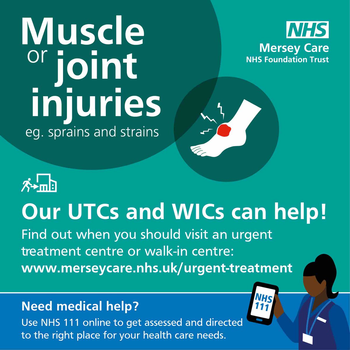 The #GrandNational Festival is now underway @AintreeRaces🏇 If you fall at the final hurdle 🫶🏼 our urgent treatment centres are there to treat #MinorInjuries and #Illnesses all #Weekend 💙 ⚠ For same day urgent care, contact #NHS111 online ⚠ merseycare.nhs.uk/walk-in-centres