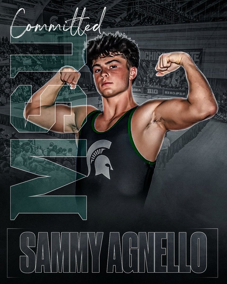 I am extremely blessed and excited to announce my commitment to Michigan State University to further my athletic and academic career! Thank you to all my coaches, teammates, friends, and family who have helped me throughout all these year. 💚🤍⁦@MSU_Wrestling⁩