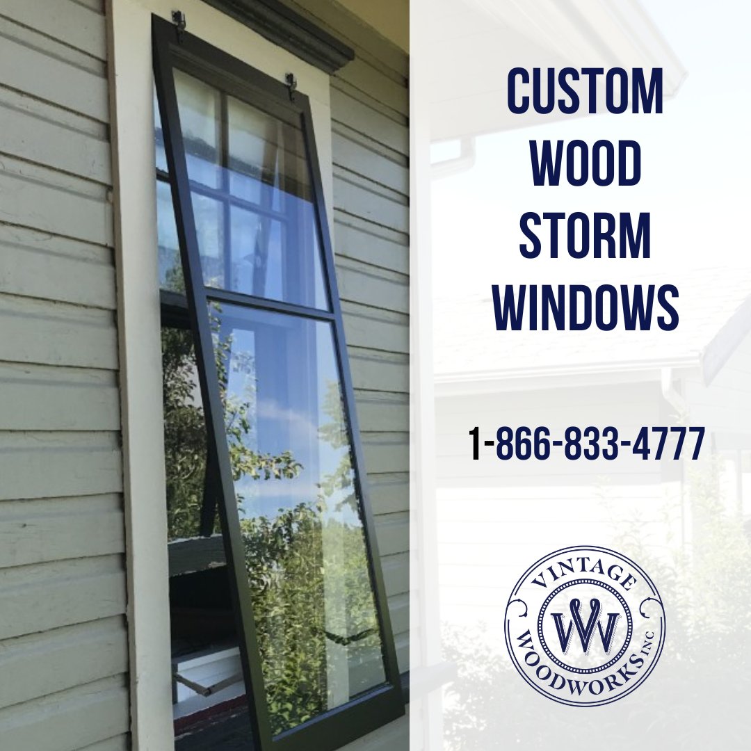 Custom wood storm windows can be designed to complement the architectural style of your home. You have the flexibility to choose the wood species, finish, &amp; hardware that best match your existing windows and overall aesthetic preferences. #madeincanada