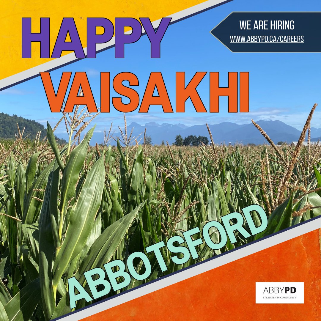 Happy Vaisakhi Abbotsford. We wish you and your families a festive and enjoyable weekend.