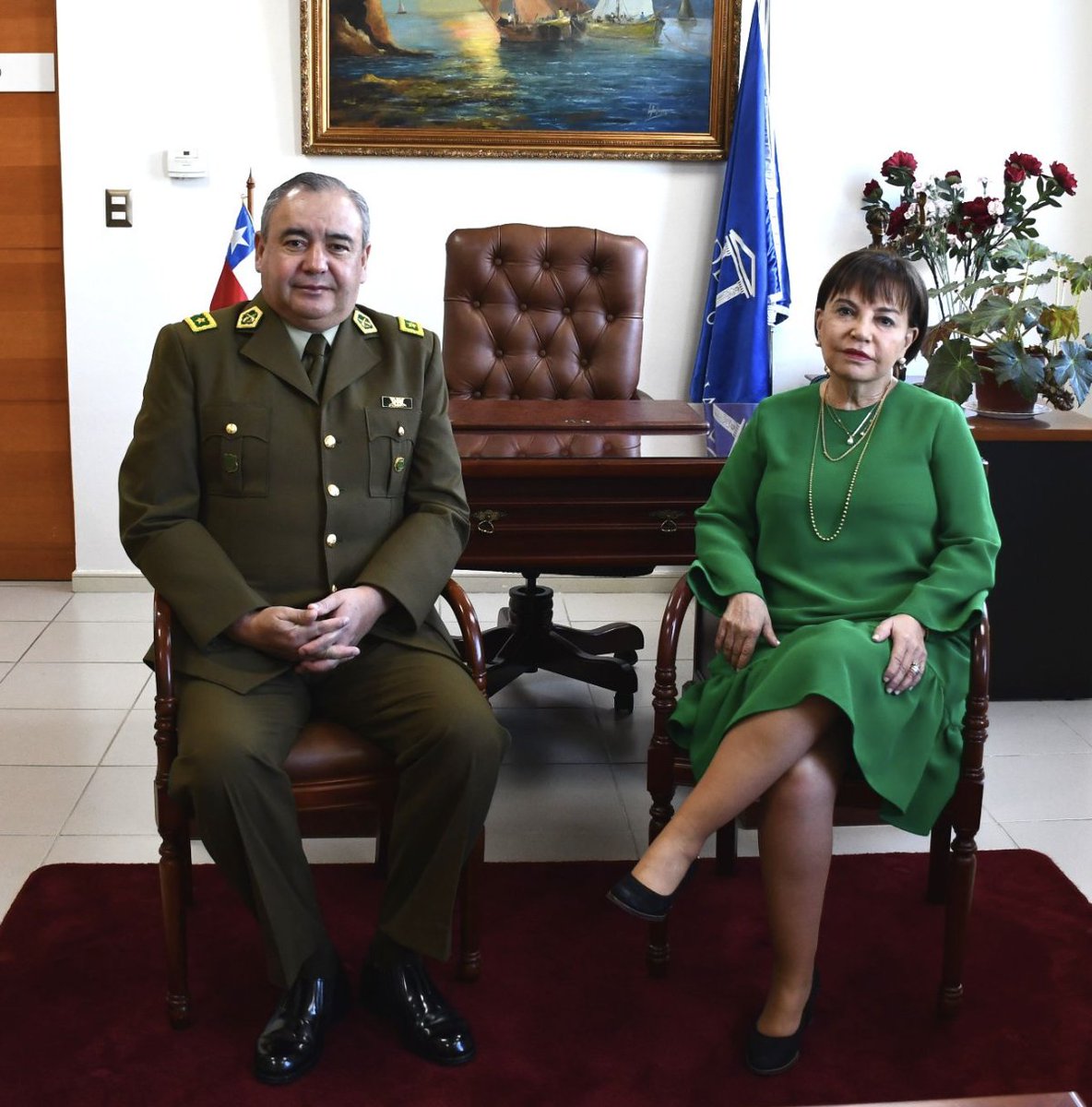 Presidenta de la Corte de Temuco recibe la visita protocolar de jefe de la IX Zona de Carabineros Araucanía pjud.cl/prensa-y-comun…