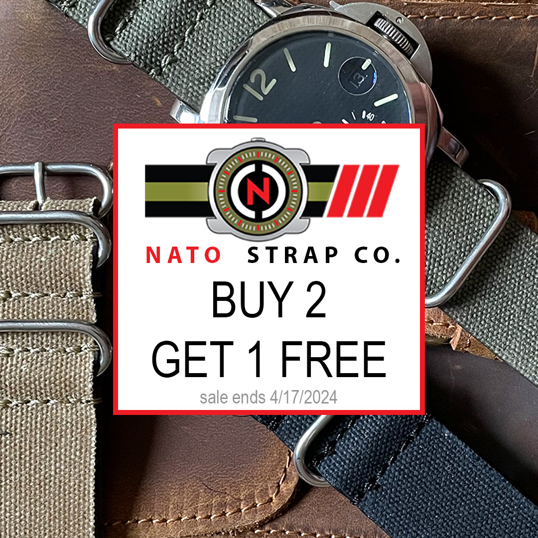 Buy 2 straps and get 1 FREE! 

Don't miss out! It's time to refresh your watch with our exclusive deal. No code needed—just add your favorites to your cart and watch the magic happen. Hurry, sale ends 4/17/24. 

Shop now at natostrapco.com and elevate your style!