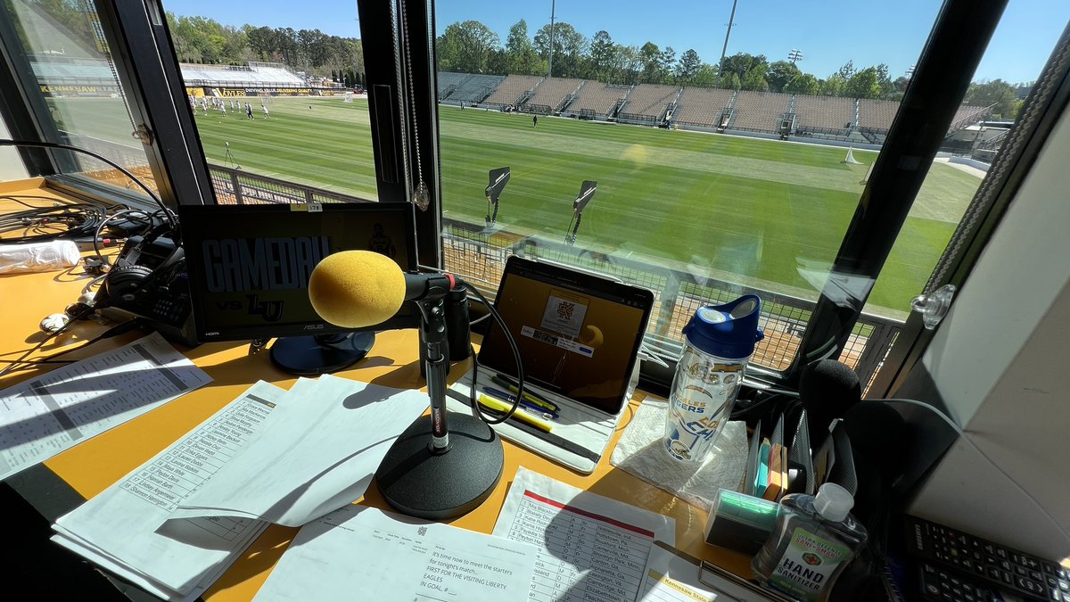 Bring your 😎 and 🧢 to @FTBstadium celebrate our 🦉 🥍 seniors @KSUOwlsLAX hosting @LibertyWLAX #leaveyourlegacy #hootyhoo @KSUOwlNation @kennesawstate #soarin24 #PAGameDay 🎙️ #PAannouncer