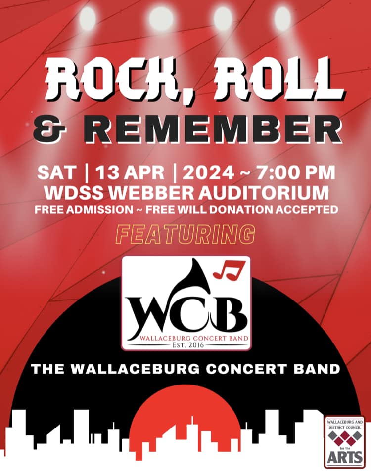 It's time to Rock, Roll & Remember with the Wallaceburg Concert Band! You will tap, clap, sing-a-long, and leave with the biggest smile on your face….guaranteed! April 13th, 7pm in the WDSS Webber Auditorium. #FREE Admission. Free Will Donations accepted.
#YourTVCK #CKont