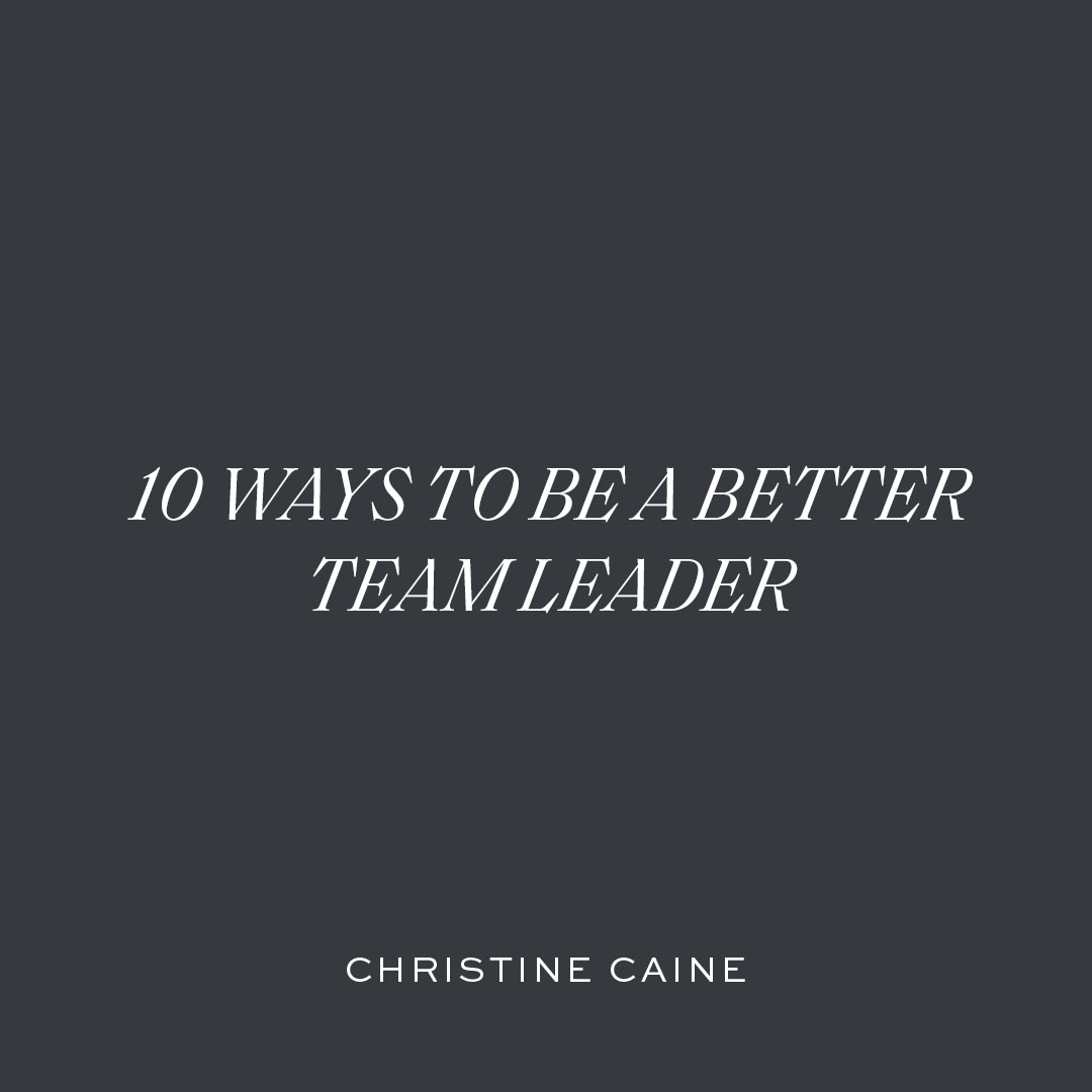 1 Give them to God. 2 Expand their skills. 3 Give room to grow. 4 Demonstrate excellence. 5 Think outside the box. 6 Invite others to help you. 7 Make the vision plain. 8 Keep the atmosphere positive. 9 Stretch but do not snap them. 10 Keep your heart pure. By @ChristineCaine