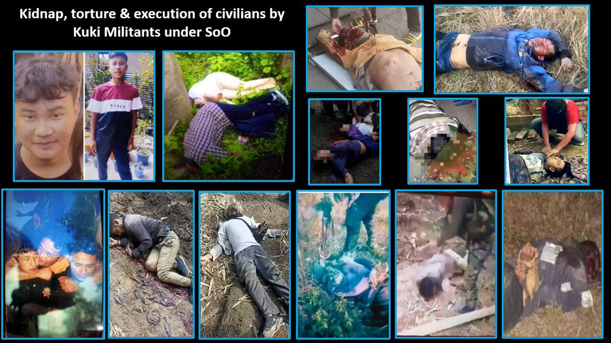 vincymeitei's tweet photo. To all the newly recruit “X” paid warriors sponsored by #KukiMilitants , open your eyes widely and see how mercilessly #Kuki_ZoMilitants ki**ed innocent Meitei Villagers &amp; kids !!!! Where were you ? 
And please give us back those dead bodies of Meiteis !!! #KukiLiesXposed https://t.co/ttDIKdsLQp