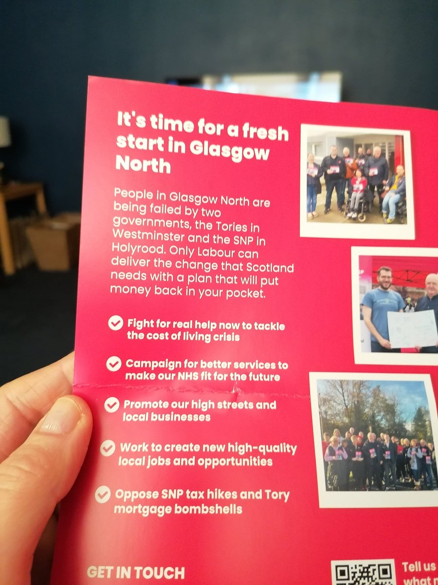 This morning a guy from scot labour,put this leaflet through my door, and thankfully i had just passed my door, so i opened my door, of which the guy was surprised. I. then pointed out, the damage of the years his party has caused in Glasgow as well as Scotland,with verbal facts