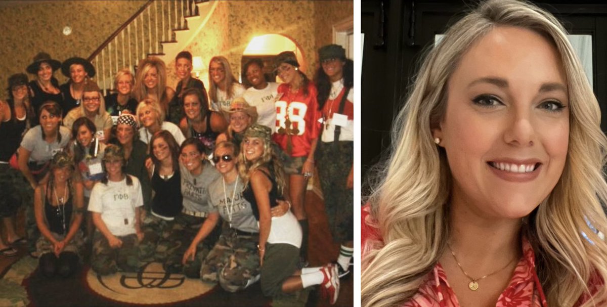 KCAlumPanhel's tweet photo. Meet our 2024 Women of the Year! Next is Jillian Hamilton Crawford from @gpbcrescentmoon @mizzougphi. We love the “Then and Now” pics! #notjustfouryears https://t.co/CTfRKjFoE2