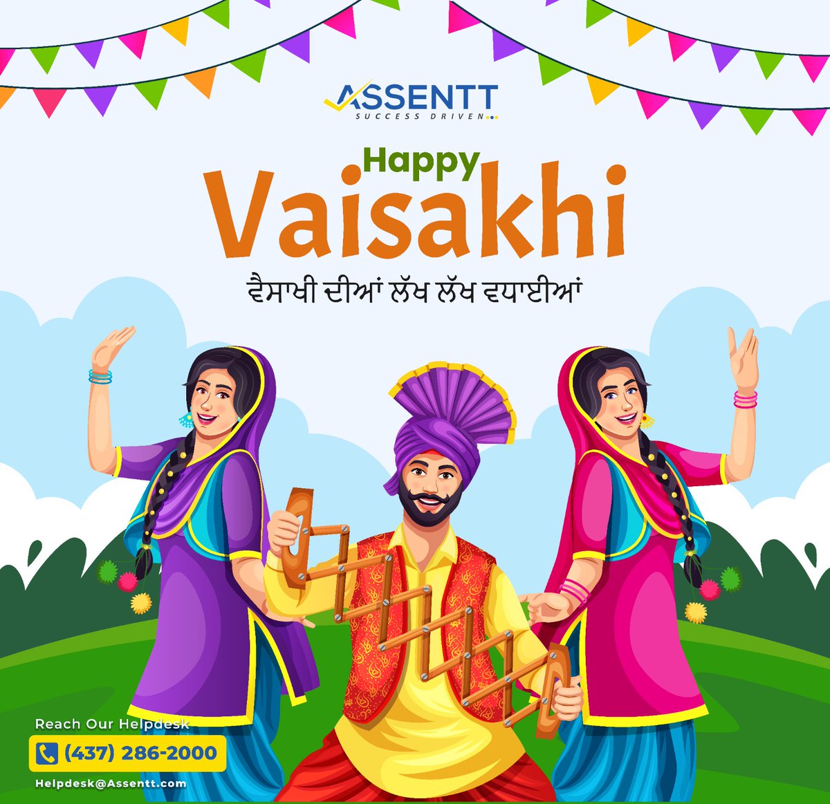 May Waheguru bless you with health, growth, and peace on this festival of harvest. Celebrate Baisakhi with love and happiness! Happy Baisakhi 🌾 #baisakhifestival #baisakhi2024 #BALBIRSINGHSAINI #ASSENTT #BOB #festival #punjab #wishes #CANADA #farmers #india
