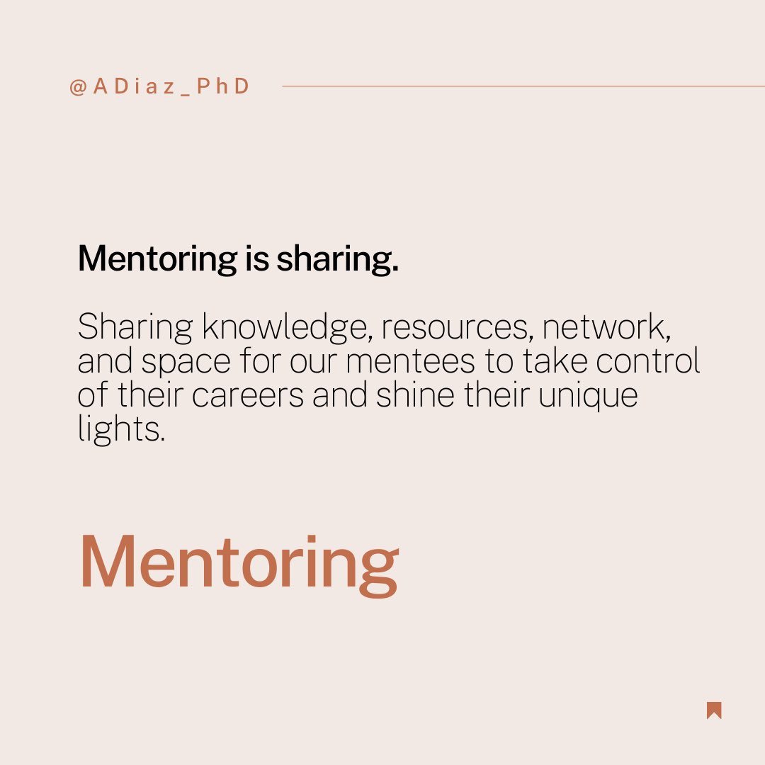 Mentoring is sharing. Sharing knowledge, resources, network, and space for our mentees to take control of their careers and shine their unique lights.