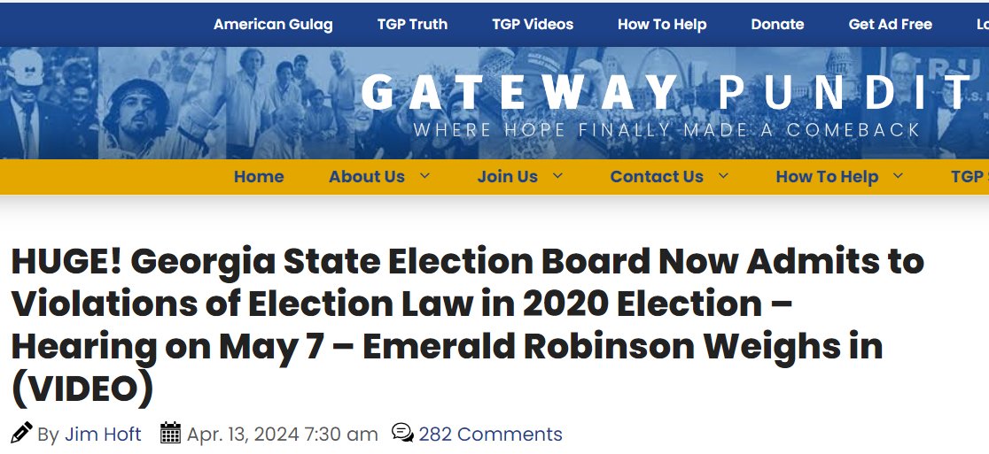 Well look at this! 👇🏻👀🔥 Tune in May 7th and spread the word Patriots!! Guess there were violations in Georgia after all! Looks like Donald Trump was right again! #NCSWIC #TrumpWasRightAgain thegatewaypundit.com/2024/04/huge-g…