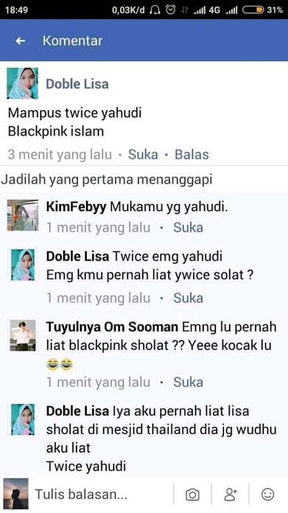 Deny_saputraaa's tweet photo. @virgaynity @medyrenaldy_ bolang kan kristen, blackpink islam, ini buktinya. https://t.co/YvF4gvpBz5