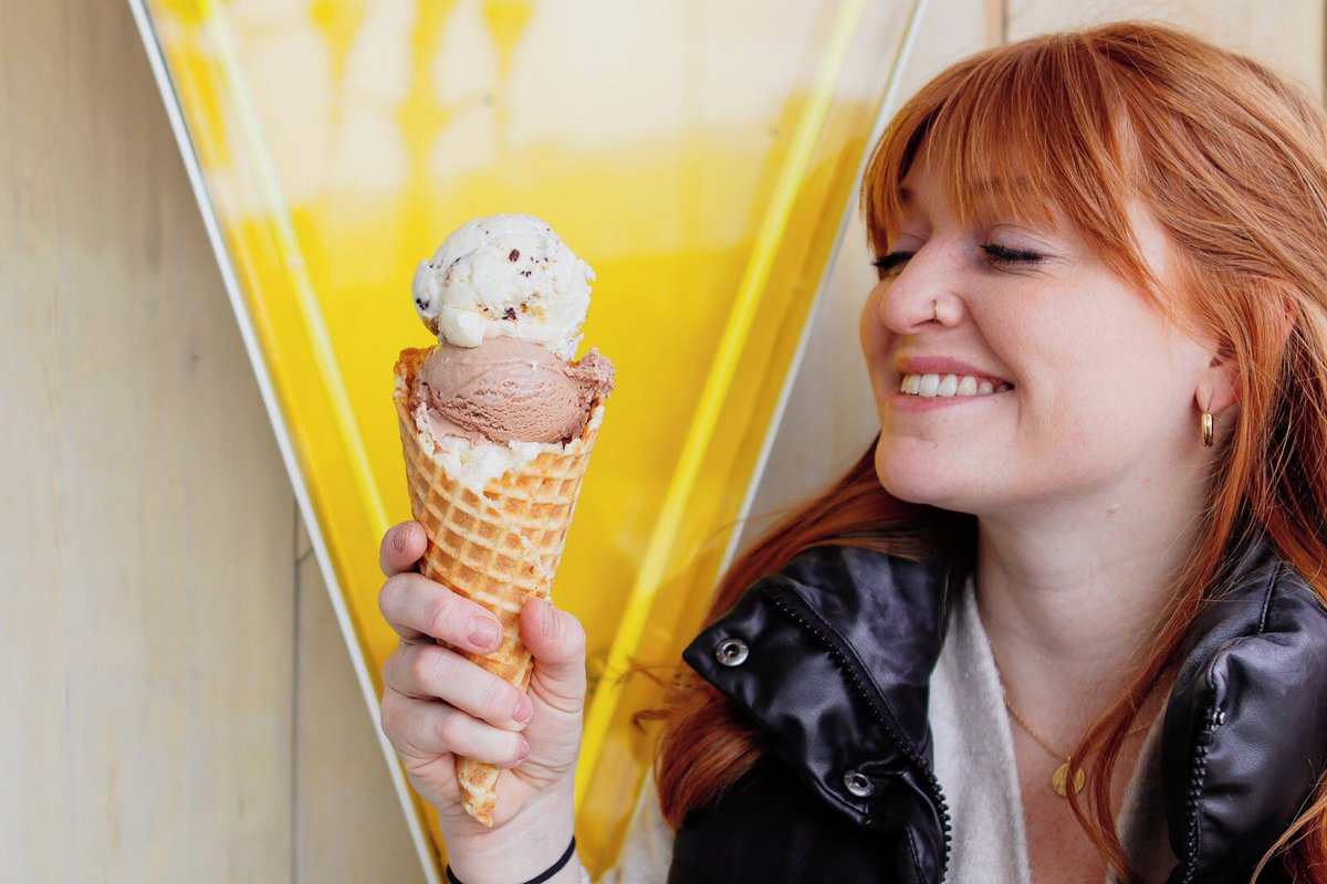 HiPointCreamery's tweet photo. Double the deliciousness, double the fun! Treat yourself to our irresistible &amp; unique ice cream flavors served in a house-made waffle cone. 💖#denvereats #denverdesserts #icecreamlover #highpointcreamery #icecreamlove #pintparty #denversbest #treatyourself #icecreamflight https://t.co/43AQyu8LEC