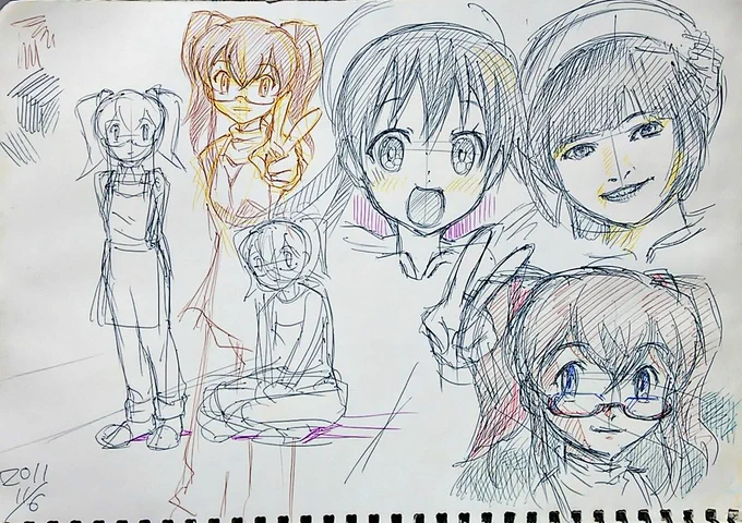 スケッチブックを晒す
見てて判ると思うけど、そんなに上手く無いっす。見た物を紙に焼き付ける訓練す。 
