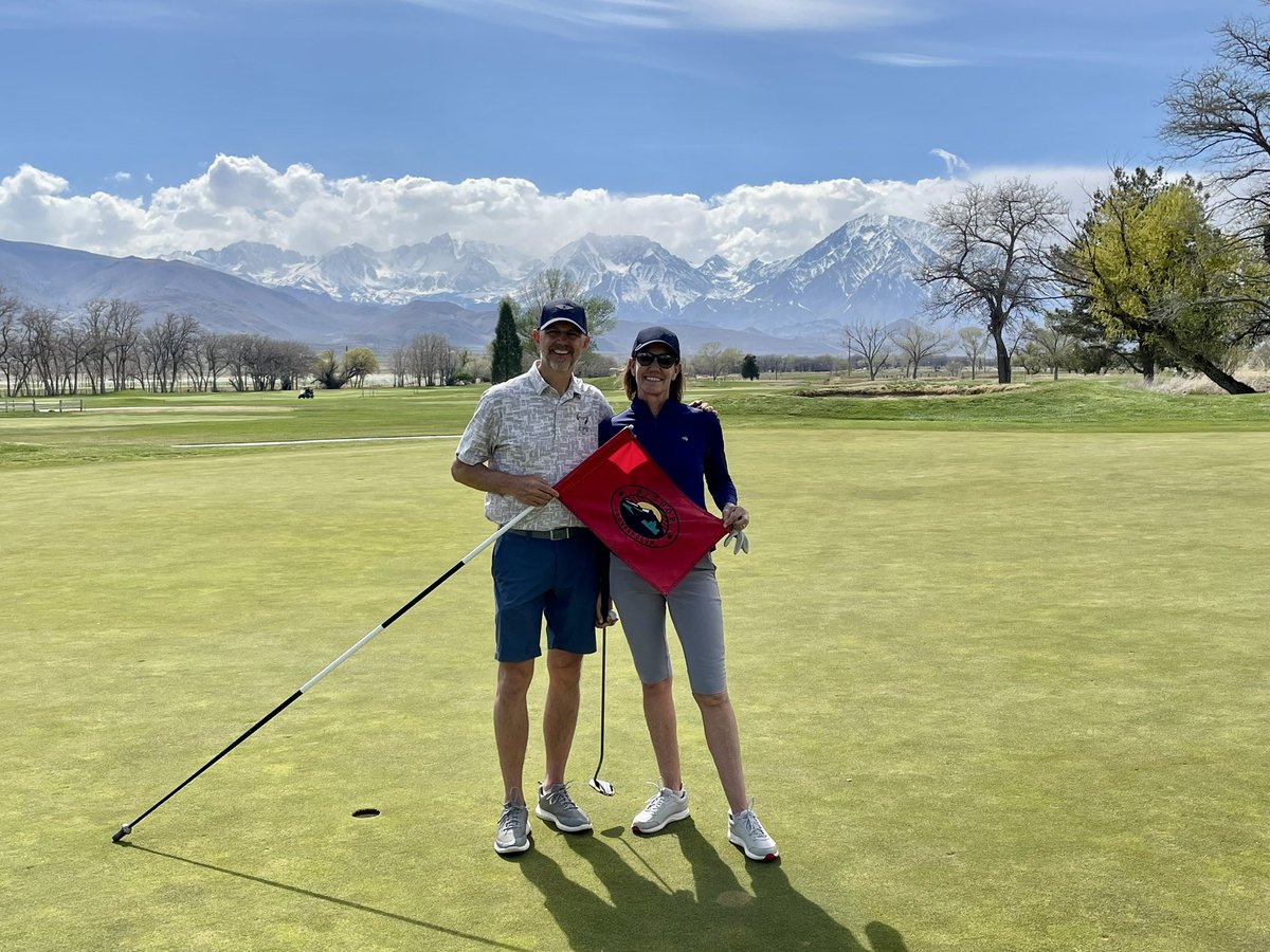 Played scenic Bishop Country Club, a public course set in the Owens Valley, with the majestic Sierra Nevada Mtns looking on. The greens were firm & super slick exposing my neglected short game!