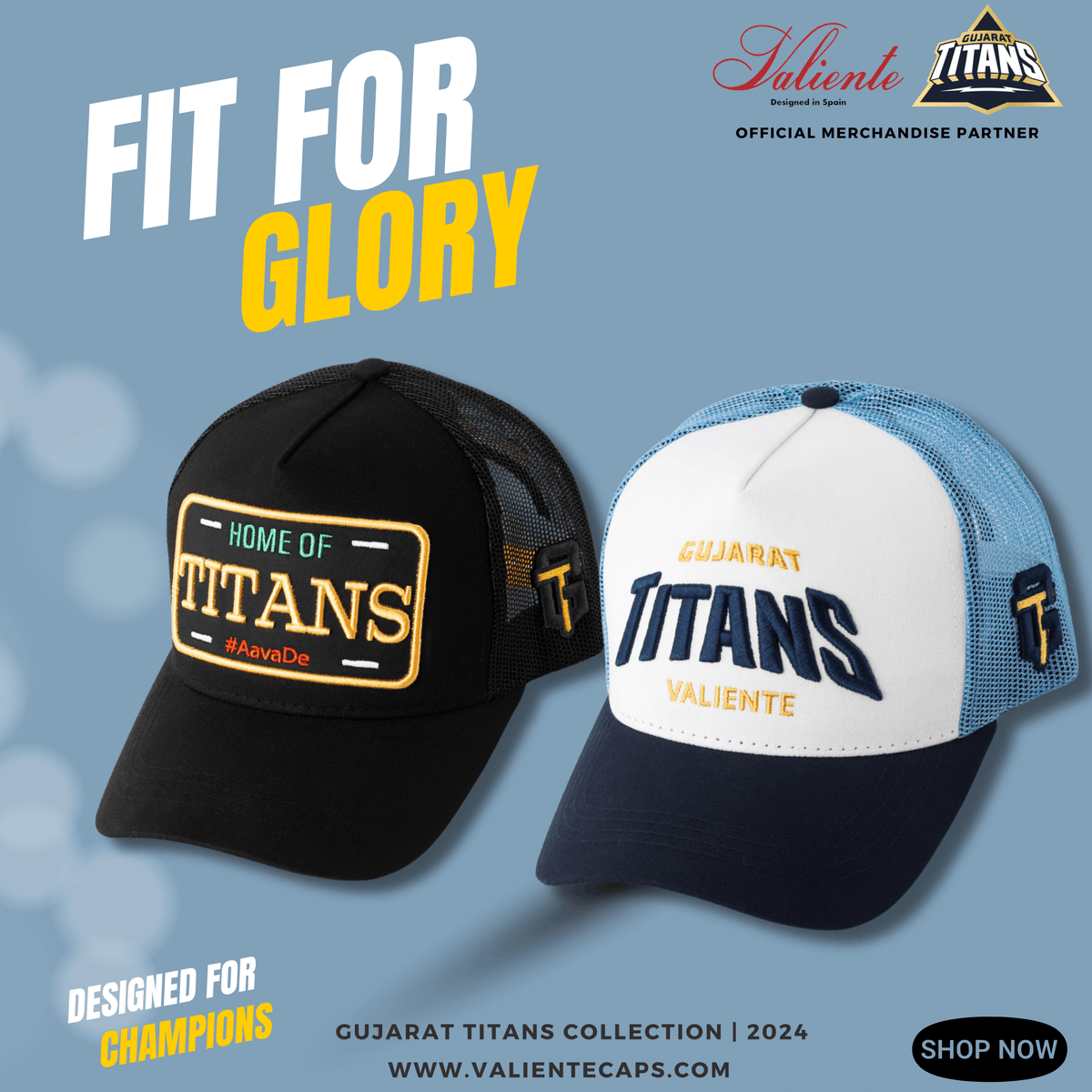 Headgear that’s guaranteed to turn heads! ⚡ Check out the latest collection from Valiente Caps. Titans Store 👉 gujarattitansipl.com/shop/category/… Valiente caps 👉 valientecaps.com #AavaDe | #GTKarshe | #PaidPartnership