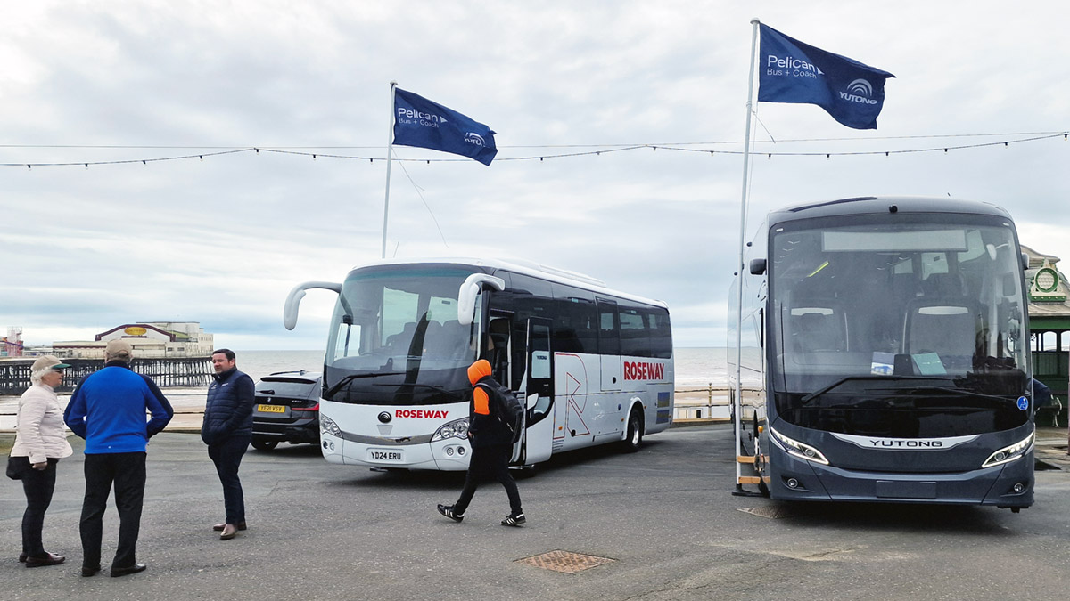 We've had a great day at the #ukcoachrally in #Blackpool. It's great to see everyone. Well done to all the fantastic contestants & finalists. Visit Pelican to learn all about the UK's latest fully-electric coach - the tri-axle Yutong GTe14. #ZeroTailpipeEmissions