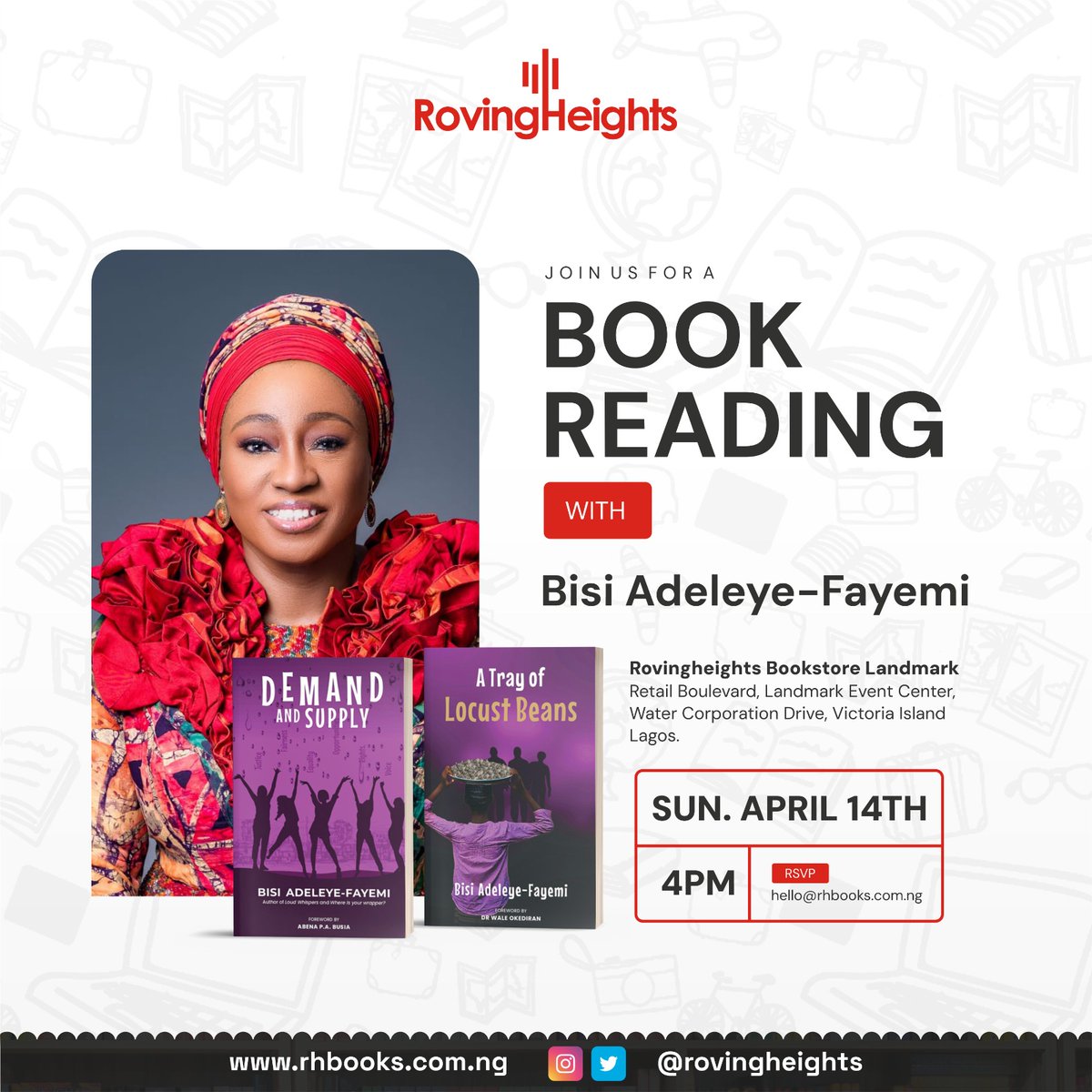 I am delighted to announce a book reading and signing event for my latest books, 𝐃𝐞𝐦𝐚𝐧𝐝 𝐚𝐧𝐝 𝐒𝐮𝐩𝐩𝐥𝐲 and 𝐀 𝐓𝐫𝐚𝐲 𝐨𝐟 𝐋𝐨𝐜𝐮𝐬𝐭 𝐁𝐞𝐚𝐧𝐬. This is an opportunity to ask questions and get your copy signed. #bookreading #BisiaFayemi