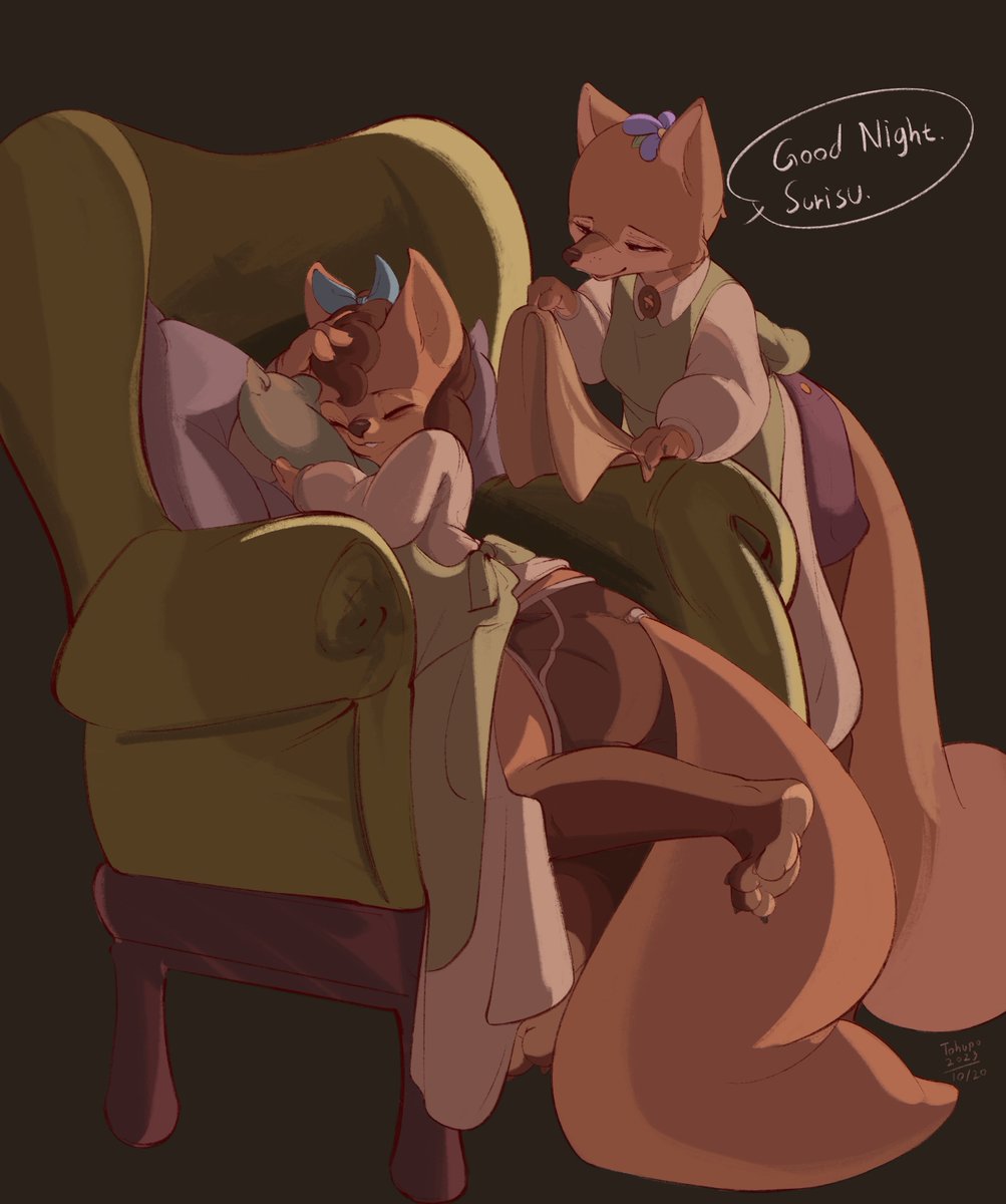 tohupony's tweet photo. (Repost) Surisu🐿️ and Kitsuki🦊 https://t.co/Nib15znNny
