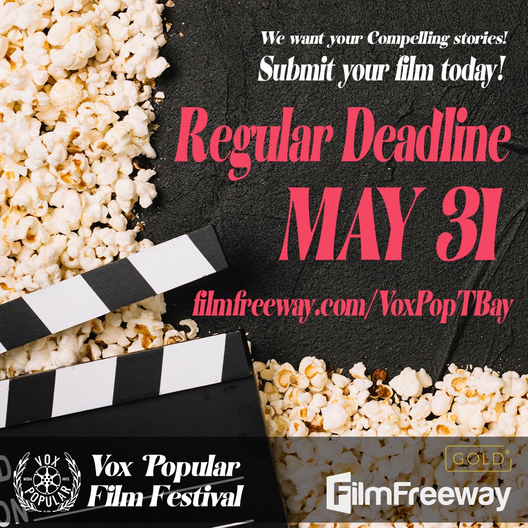 We are looking for your stories! Submit your film today to the 20th Annual Vox Popular Media Arts Festival! 

🎉 filmfreeway.com/VoxPopTBay

#20thannual #filmfestival #northernarts #mediaarts #thunderbayontario #filmsforthepeople #documentaryfilm #filmfreeway #filmfreewaygold