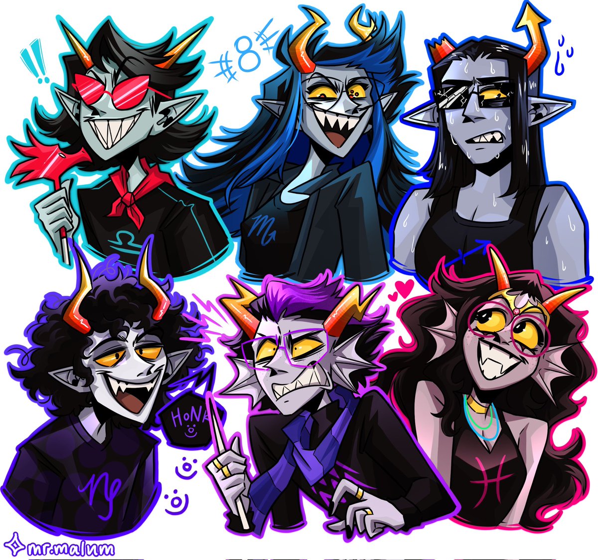 HBD johnathan egberton 💜🏠🍰 i loved doing this so much so im gonna force all my hazbin fans to stare at it 🫵🤬
 #Homestuck #Homestuck413 #April13 #HomestuckFanart